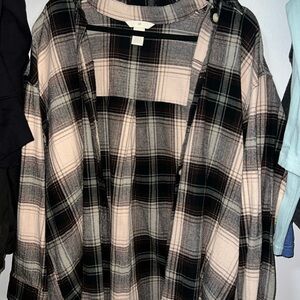 Plaid Open Front Flannel
